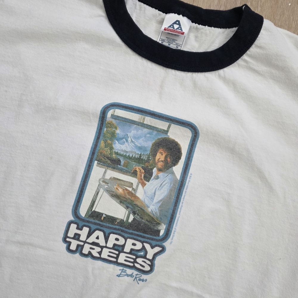 Vintage Bob Ross Shirt Happy Trees - Picture 2 of 7